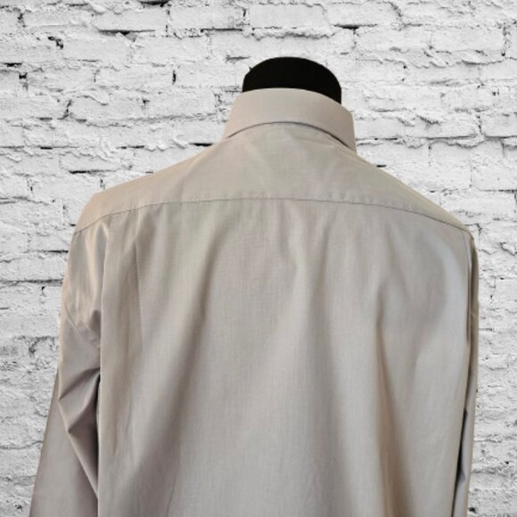 MODENA BASICS SLIM FIT MEN'S BIG & TALL LONG SLEEVE DRESS SHIRT - 18 (36/37) - Picture 6 of 6